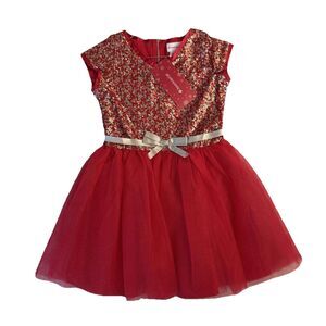 American Girl Truly Me Decked Out Holiday Dress Retired Sequins Child Sz 10 NWT